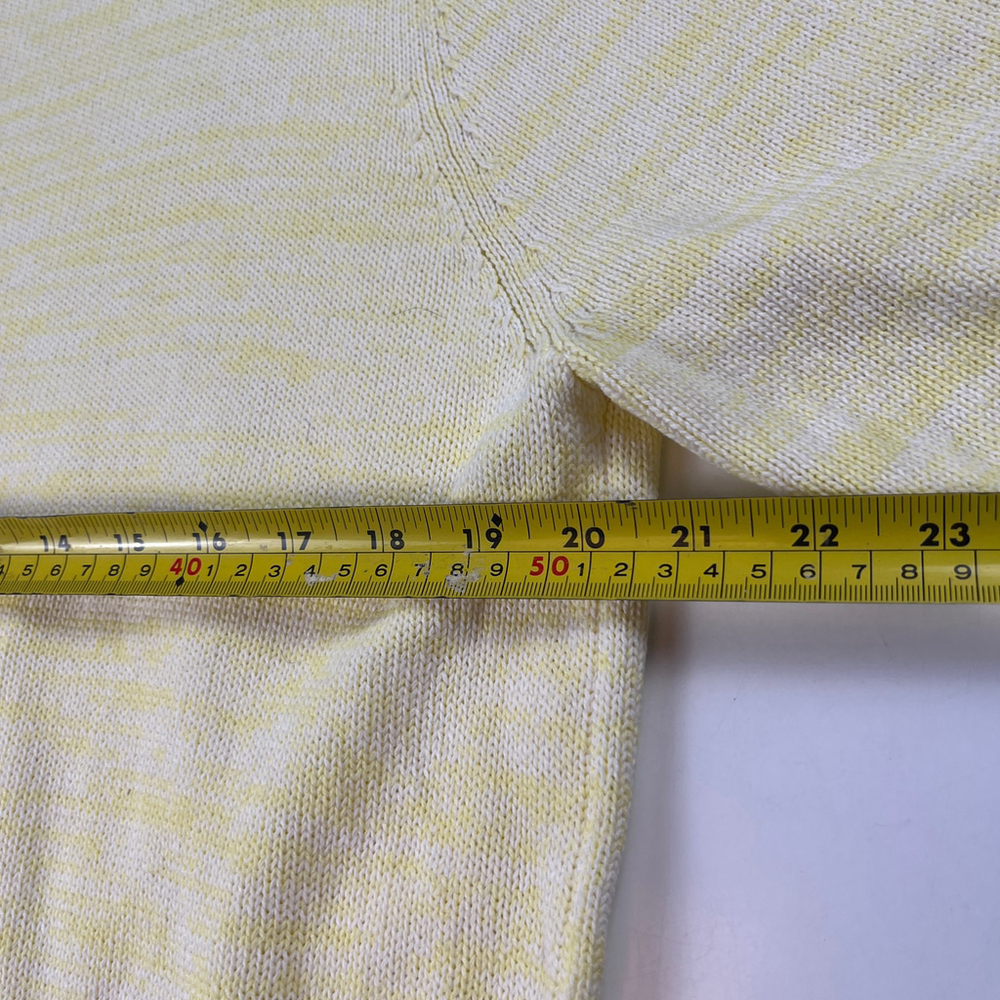 Amaryllis women short sleeve knit top 100% cotton sweater yellow size M - Picture 8 of 8